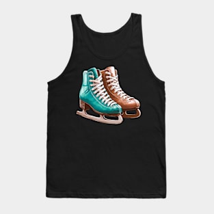 Pastel Brown Ice Skating Boots Tank Top